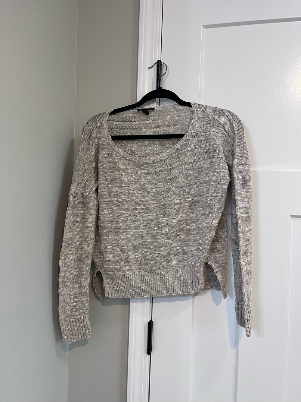 Light Heather Gray Scoop Neck Pullover Sweater